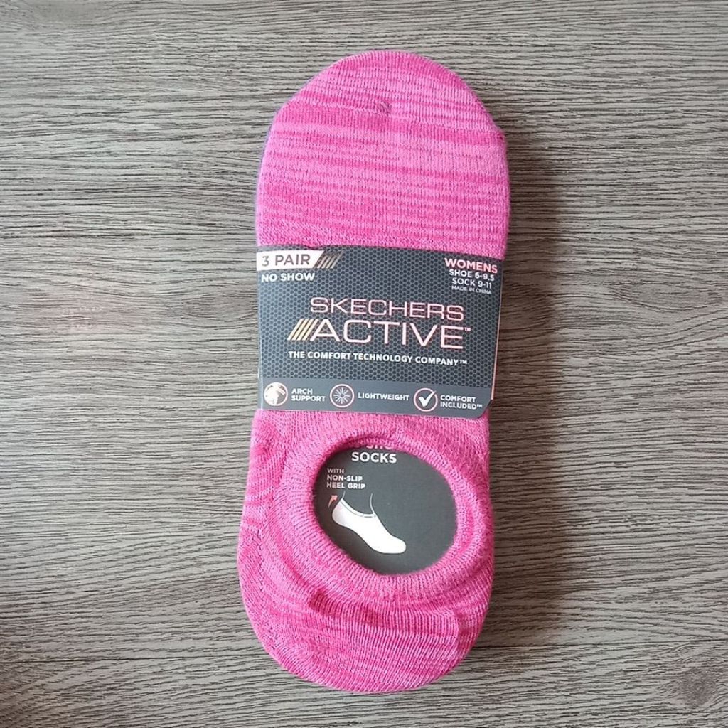 Kaos kaki Skechers Active women's 3pair no show