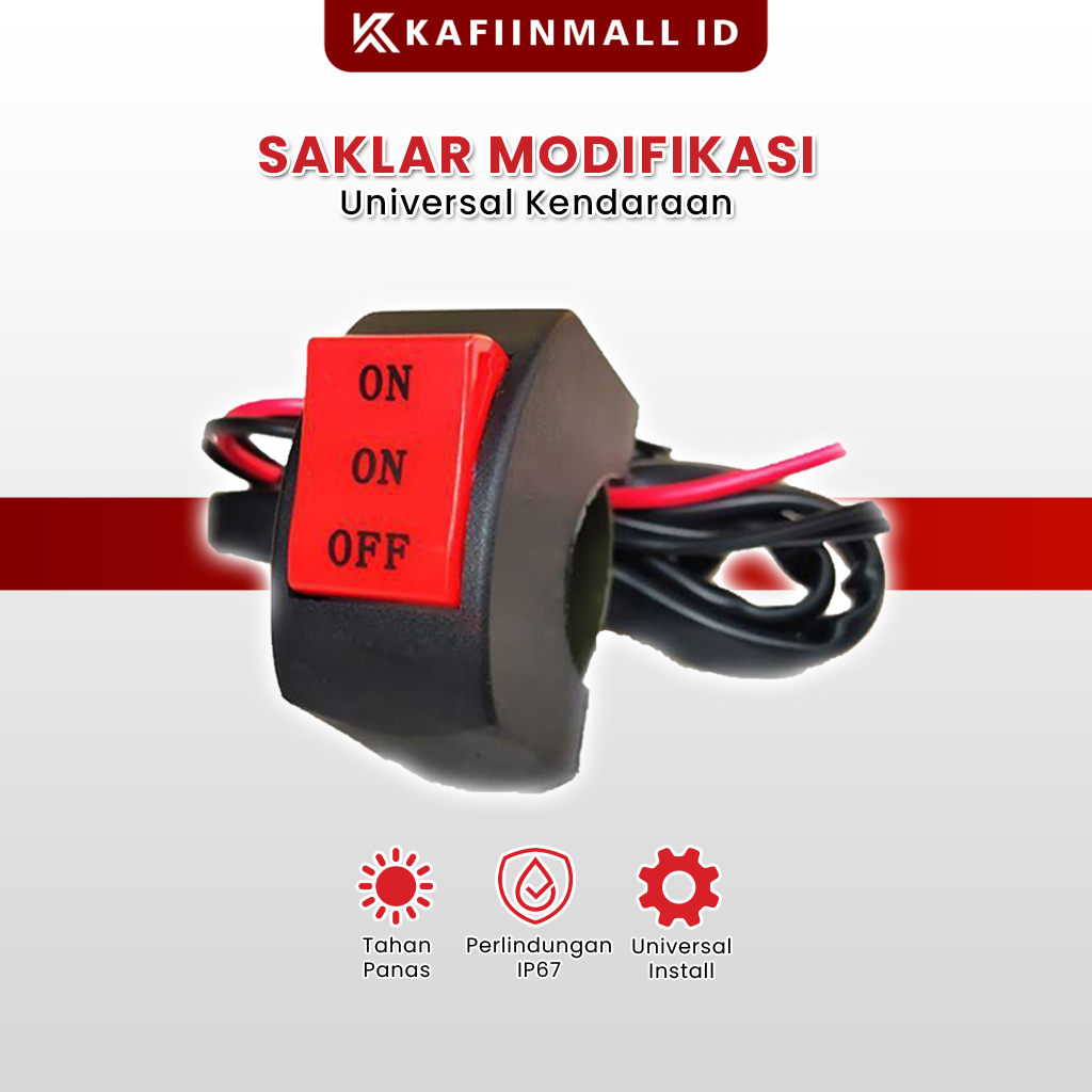 Sakelar Modifikasi Motor Saklar Lampu Depan Motor Tombol Lampu Depan Motor Modifikasi Universal