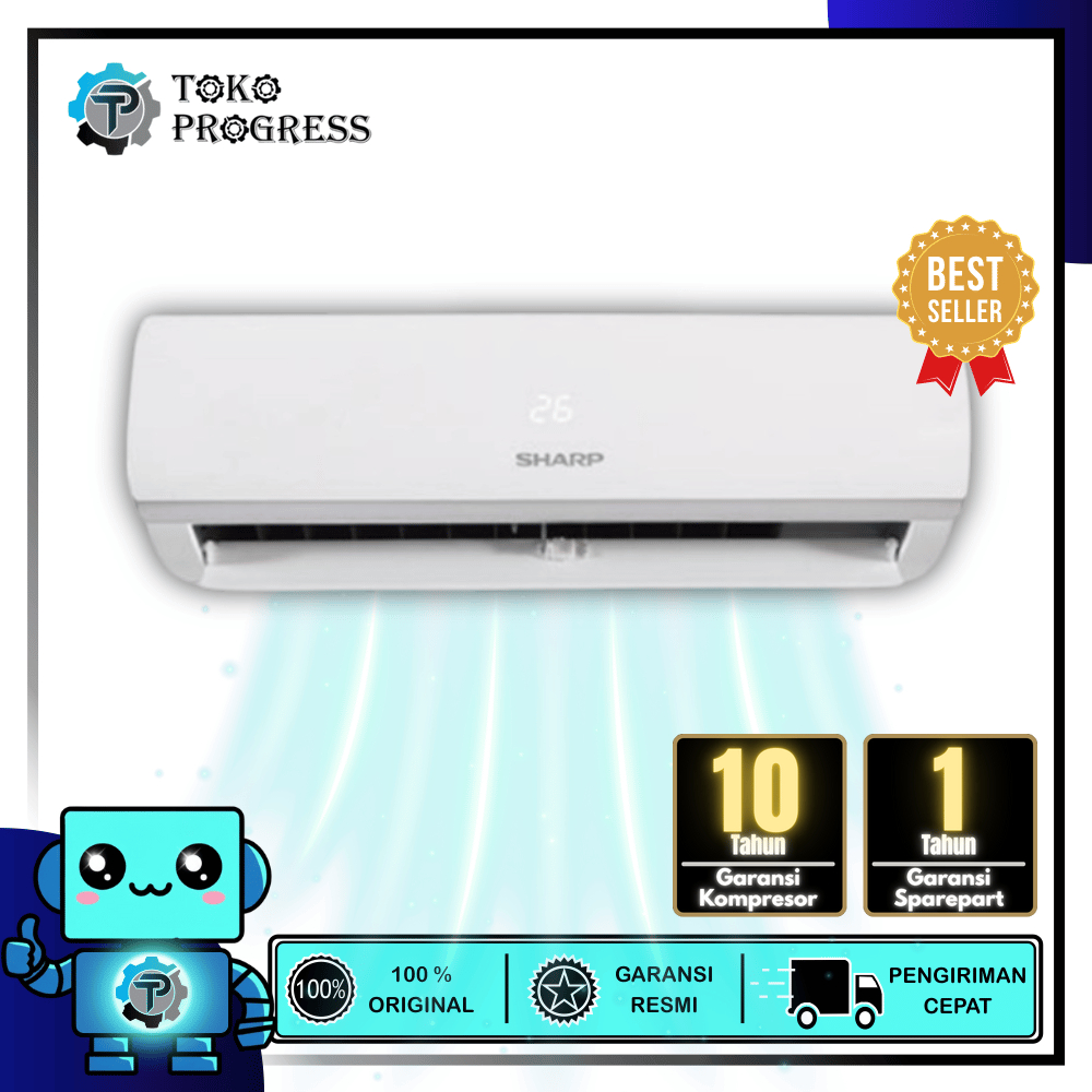 AC SHARP 1,5 PK AH-A12ZCY / 12ZCY GOLD FIN EVAPORATOR + TURBO COOLING