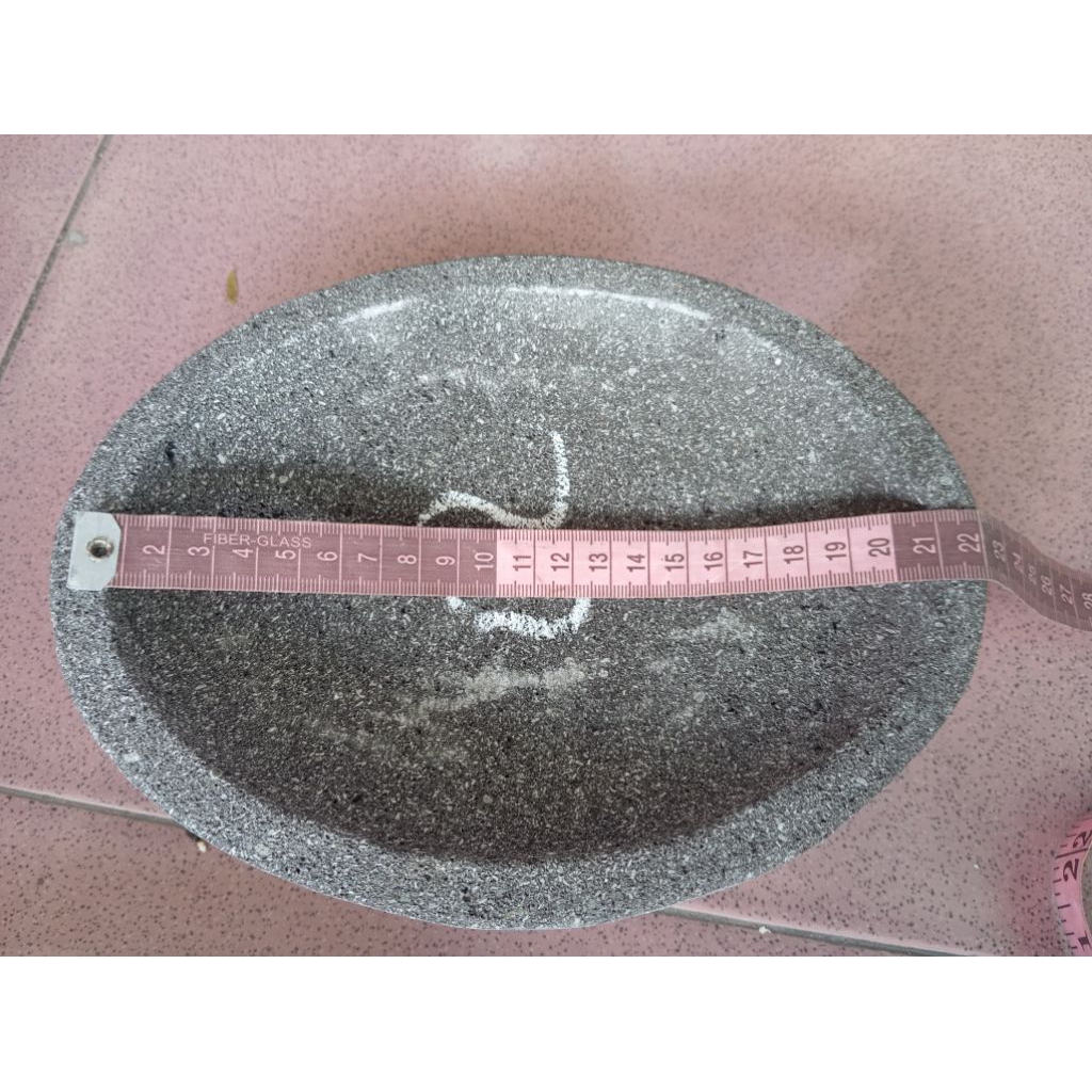 ulekan cowet cobek batu asli oval besar dan kecil