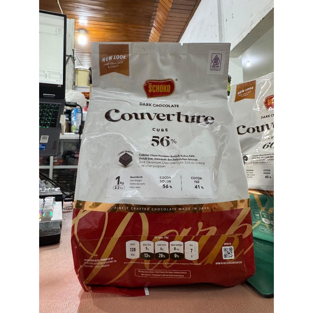 

Dark Couverture Cube 56% Schoko / Schoko Cube 56% / Chocolate Couveture Schoko - 1 Kg