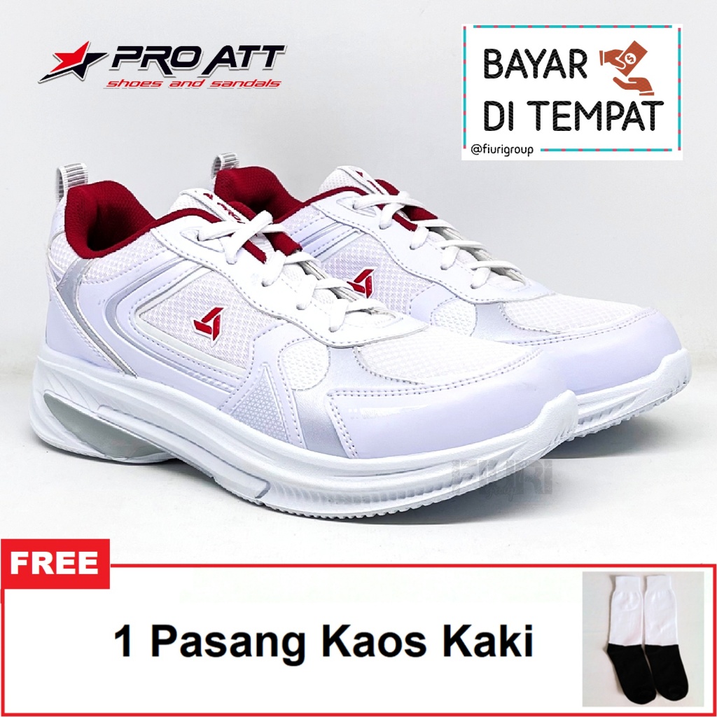 FIURI - PRO ATT ORIGINAL - RKM PUTIH BIRU 39-43 - SEPATU CASUAL KANVAS KETS SNEAKERS PRIA - SEPATU  