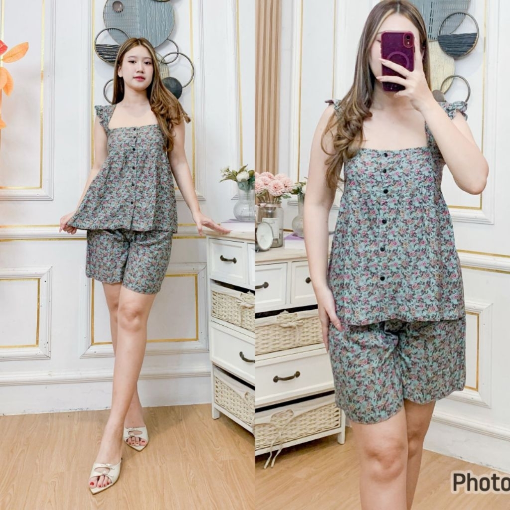 Setelan Vania Celana Pendek // Daster bali // Daster rayon bali