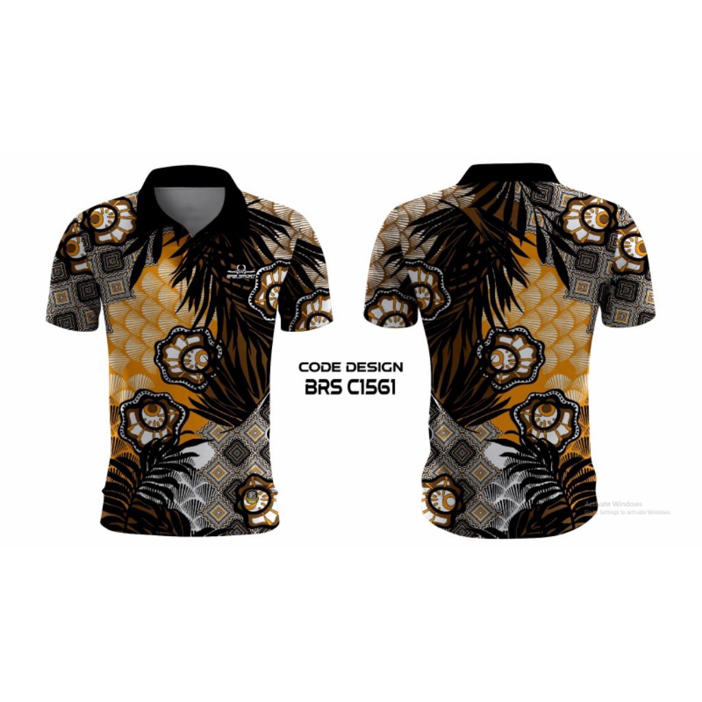 JERSEY POLO BATIK FULL PRINTING KUALITAS PREMIUM