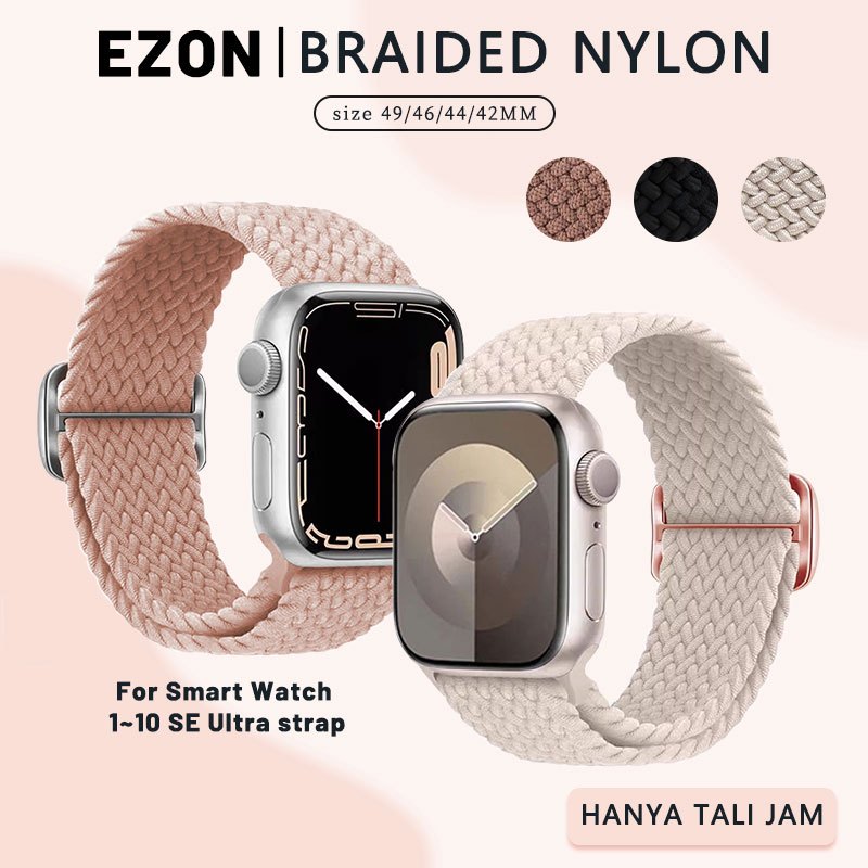 EZON-Smart Watch Strap Series Nylon Elastic Strap for watch S10 POR MAX Nylon Braided 46 MM  Adjusta