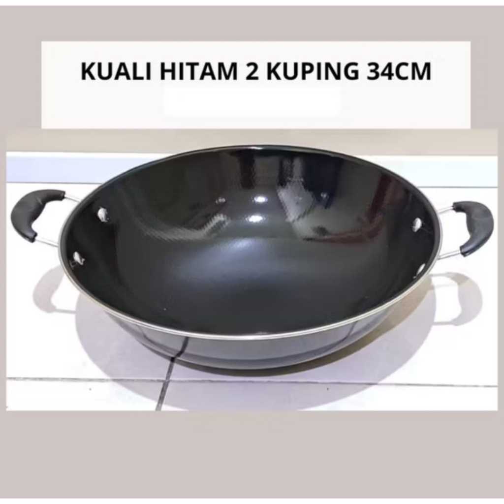 Kuali Plat Hitam 34 cm / kuali besar / kuali masak