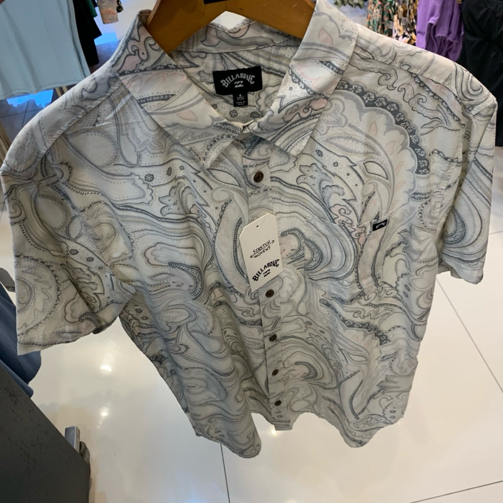 Kemeja Pria Billabong Original Sundays Ss Cream New