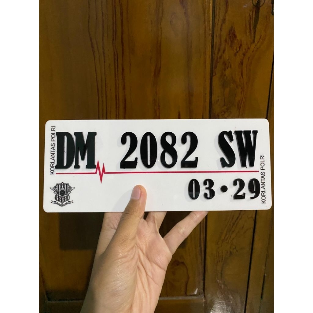 plat motor variasi akrilik timbul untuk segala motor..