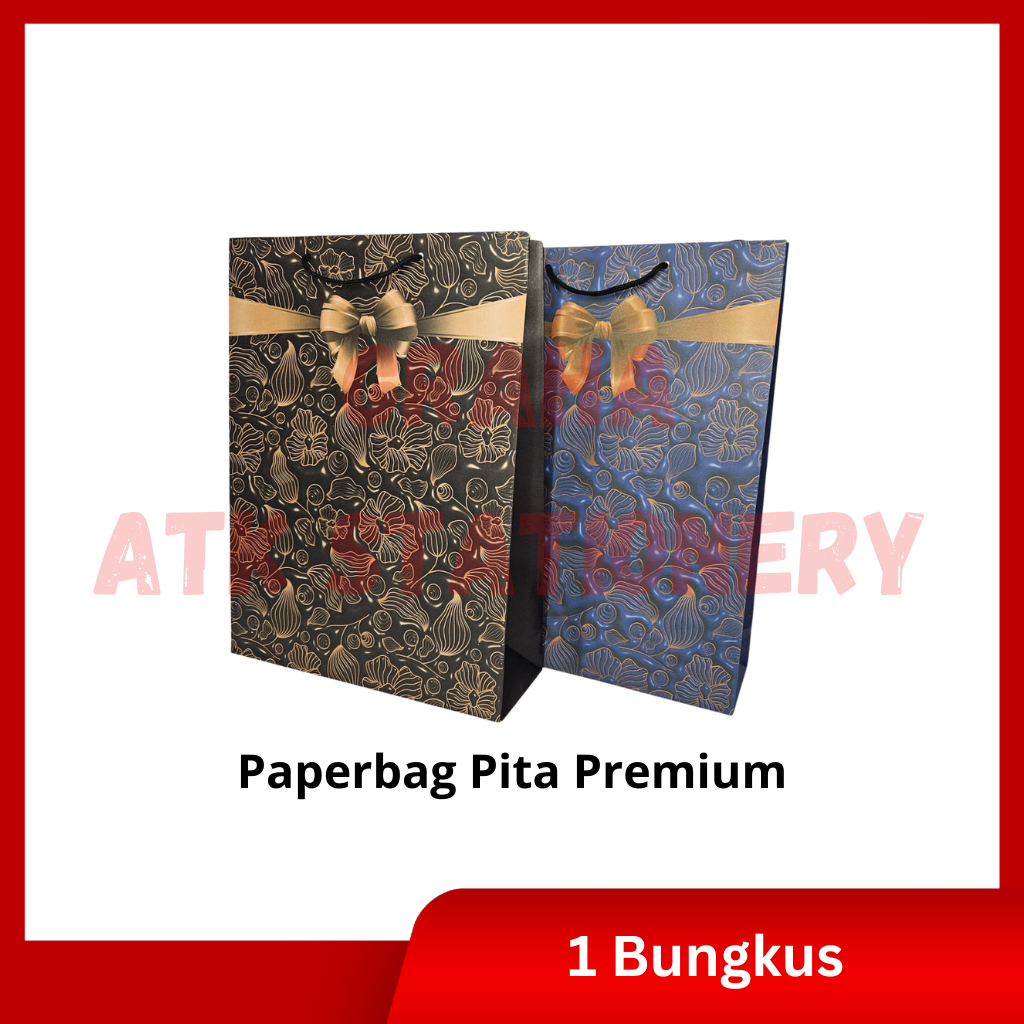 

[12 Pcs] Paperbag Hadiah Premium / Tas Kertas / Tas Kado Hadiah Premium