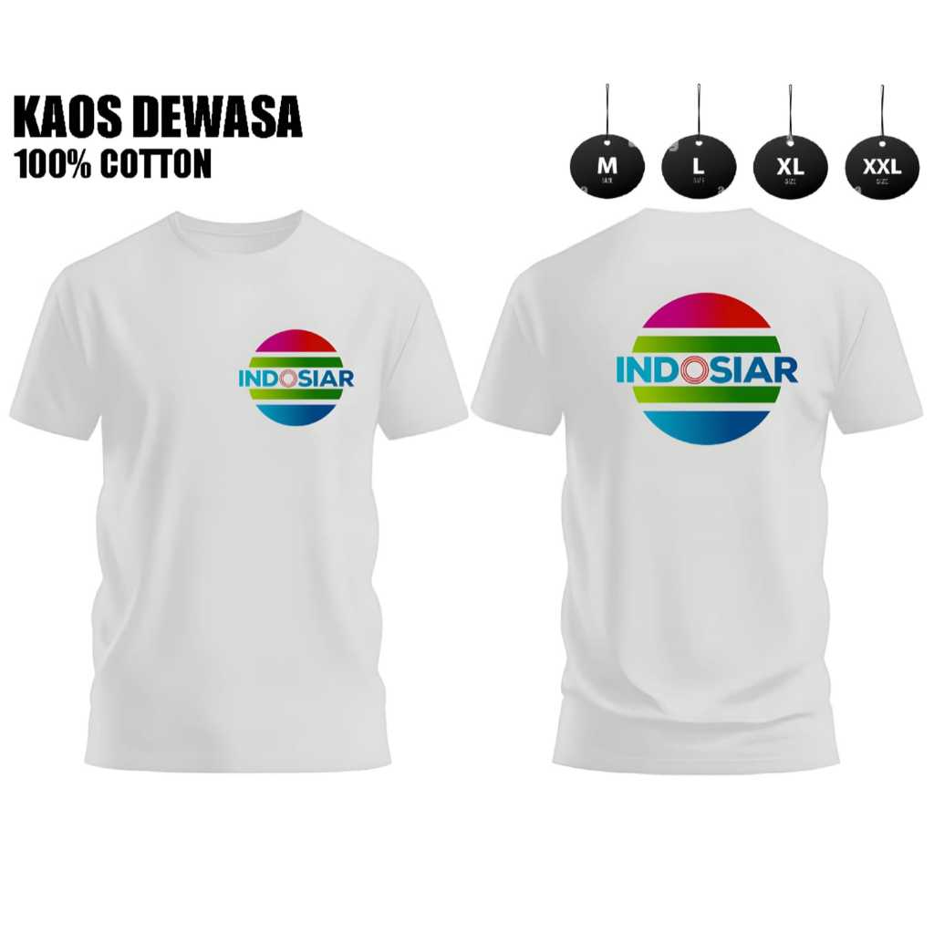 KAOS ATASAN UNISEX INDOSIAR COTTON 24s 100% / INDOSIAR MEMANG UNTUK ANDA