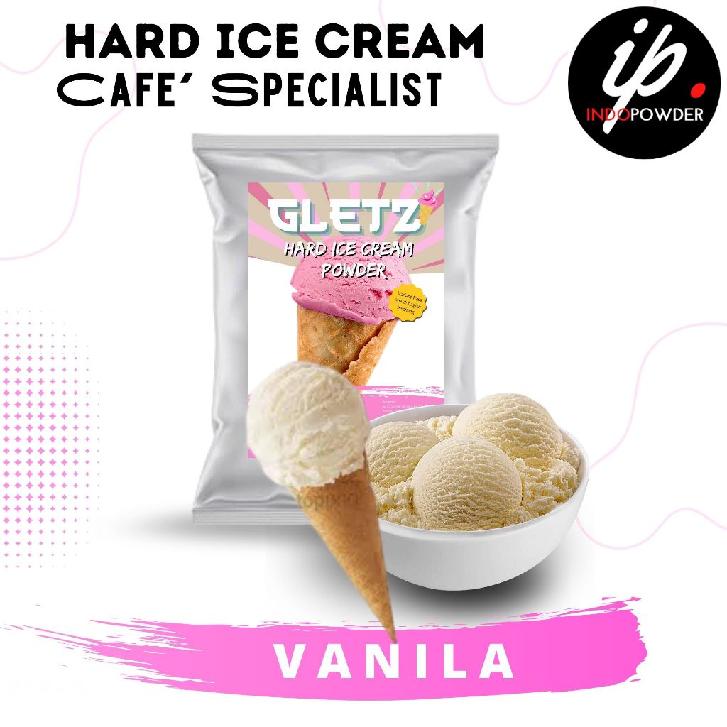 

Bubuk HARD ICE CREAM VANILLA / ES KRIM VANILA 1Kg Untuk Cafe, Waralaba, Resto & Usaha Minuman