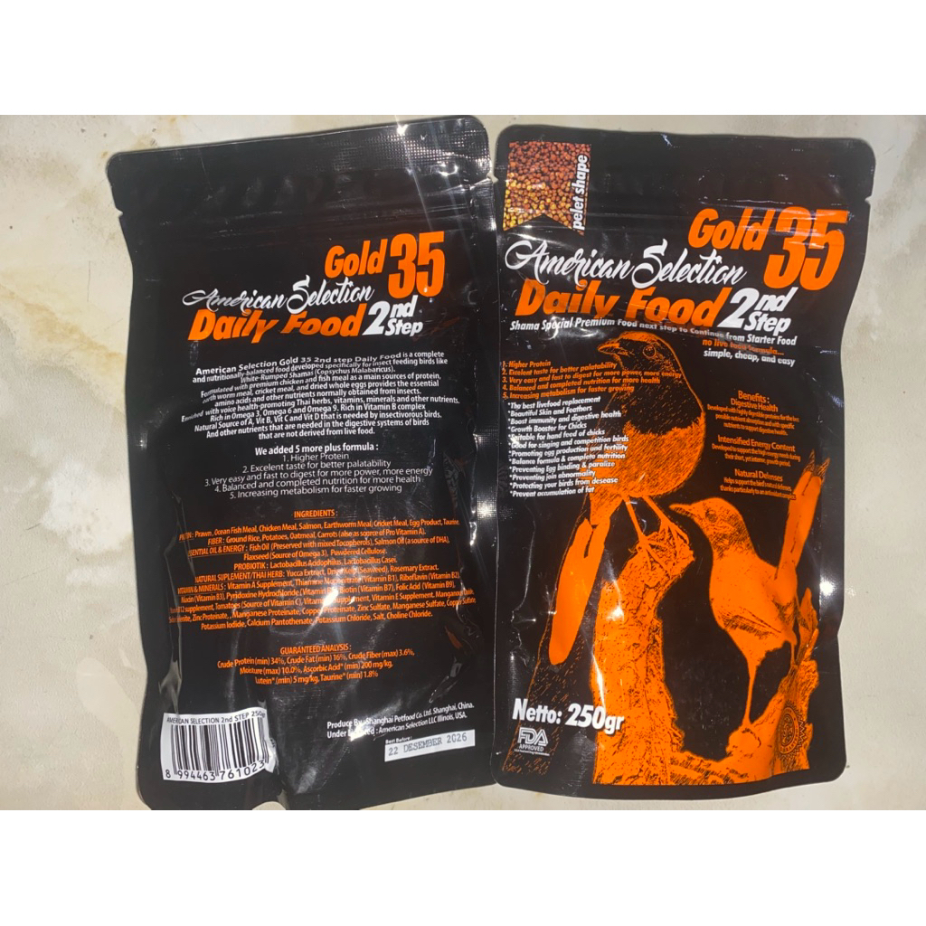 Voer ams gold 35 pelet 250 gram