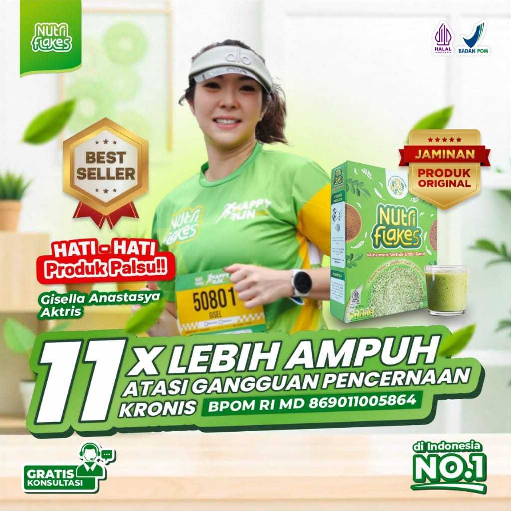 

NUTRIFLAKES ORI Sereal Umbi Garut Daun Kelor Sereal Diet Asam Lambung Sereal Umbi Garut Sereal