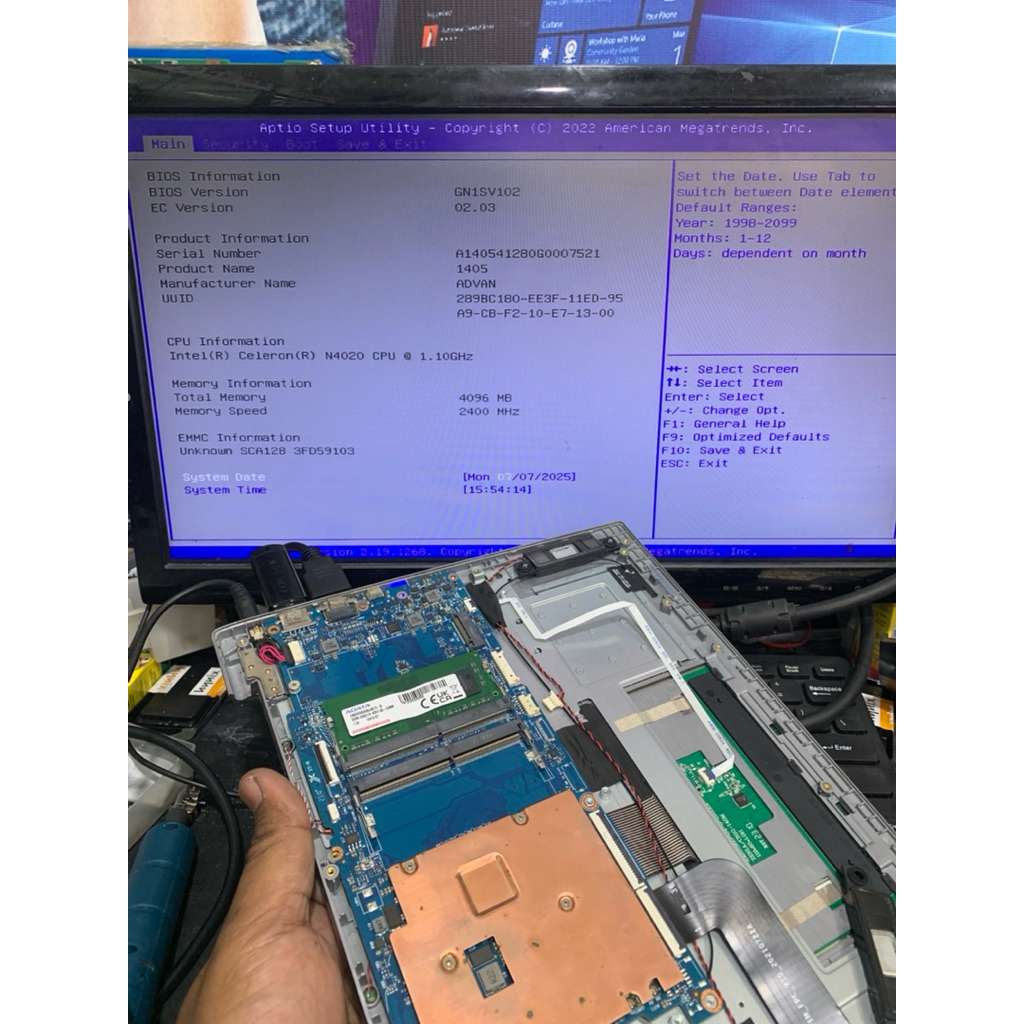 mainboard mobo advan soulmate 1405