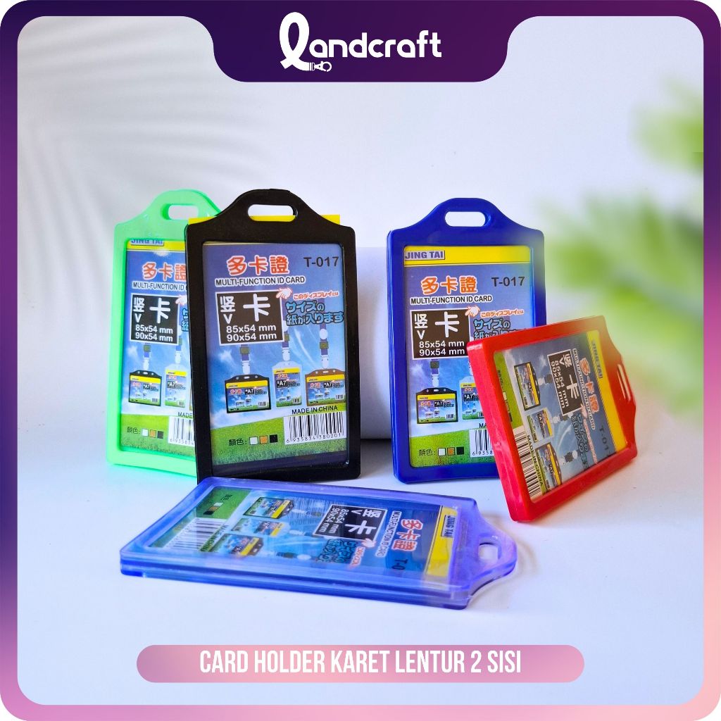 

Soft Card Holder 2 Slot / 2 sisi Karet Elastis