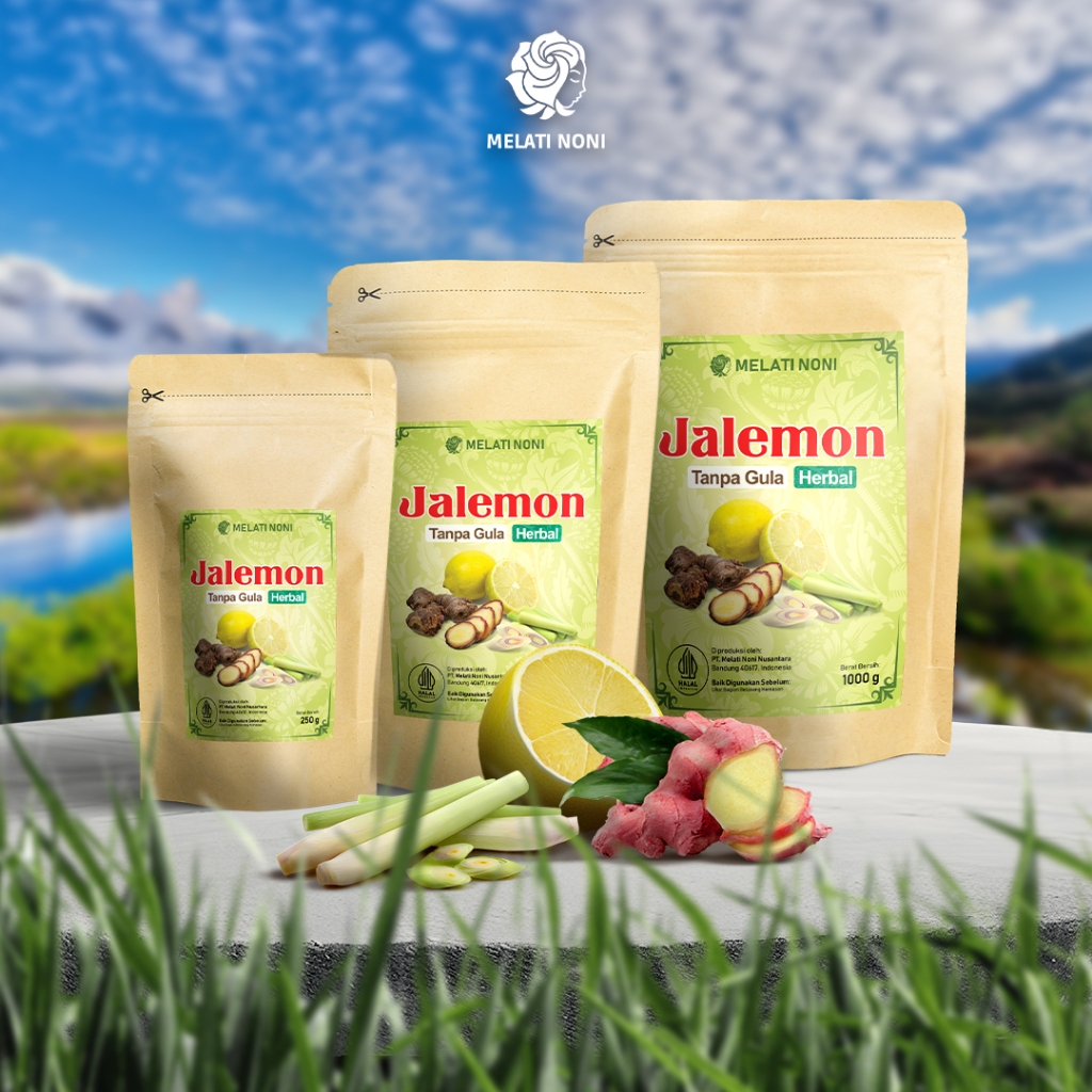 

Wedang Jahe Merah Lemon Sereh Bubuk Murni Tanpa Gula Jalemon Detox Herbal Melati Noni