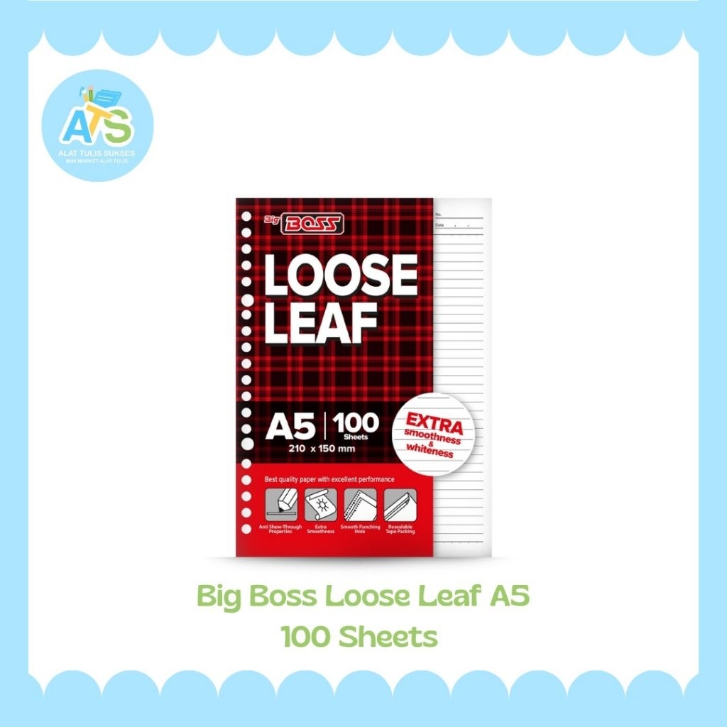 

big boss loose leaf a5 100 sheets