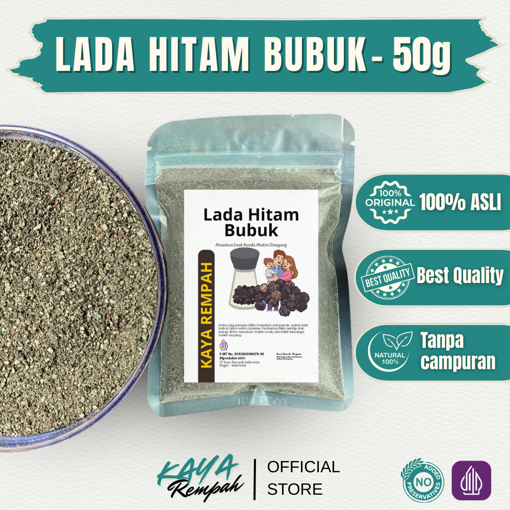 

Lada Hitam Bubuk – 50g | Kaya Rempah