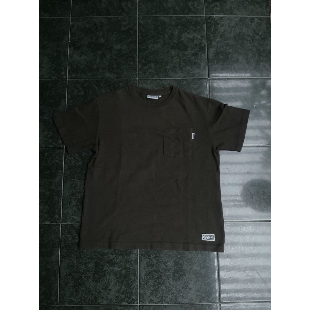 Kaos Vintage Boxy Heavyweight Discus Athletic Hijau Army size M-L