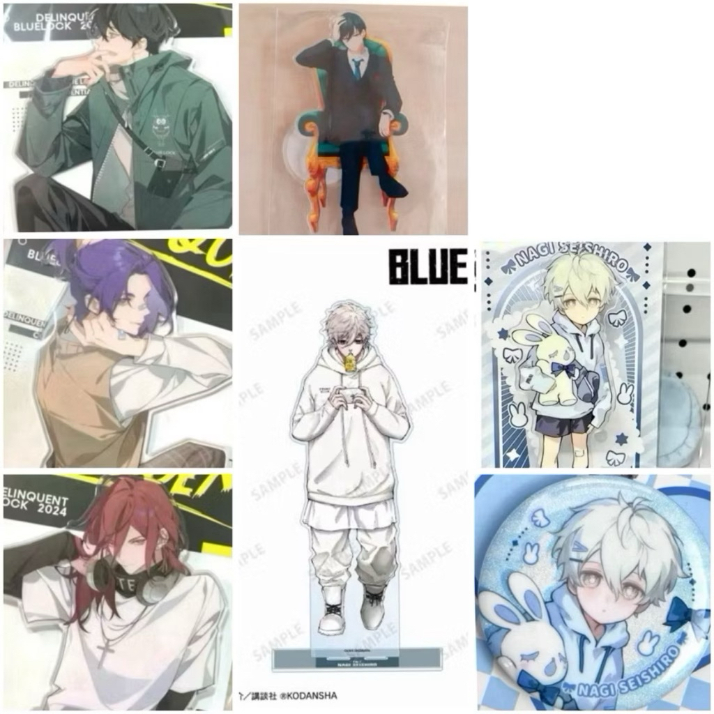 [READY] Nagi Seishiro, Itoshi Rin, Chigiri Hyoma, Reo Mikahe, & Meguri Bachira Blue Lock Acrylic, st