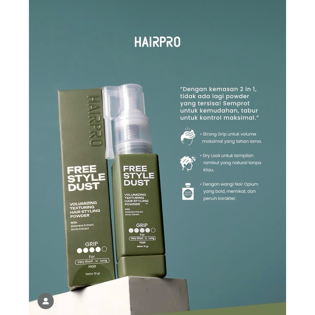 HAIRPRO FREESTYLE DUST 2 in 1 / HAIRNERDS POWDER / POWDER HAIRNERDS / HAIRPRO POWDER