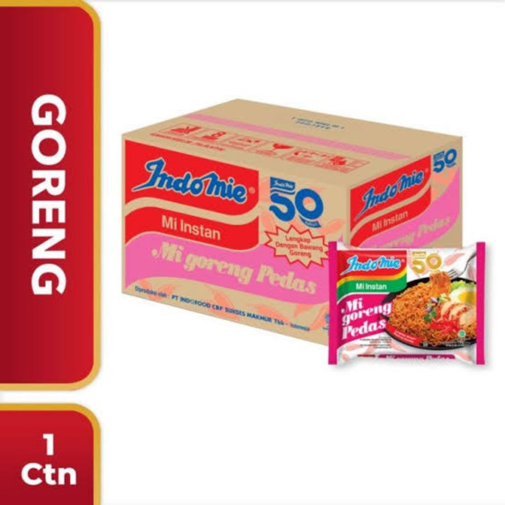 

Indomie Mie Goreng Pedas Dus 40 x 80 gr