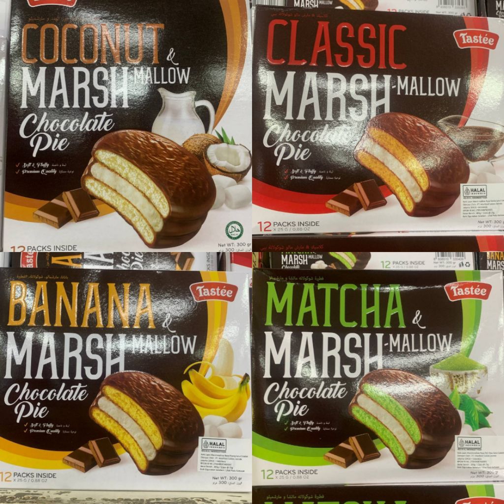 

Marshmallow Chocolate Pie All VarianClassic Coconut Banana Matcha 12x25gr