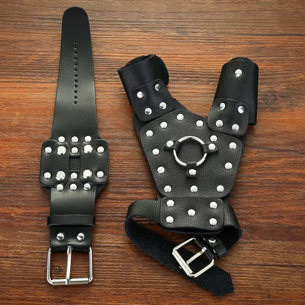 satu set pelindung tangan ketapel ikan model biasa kiri kanan