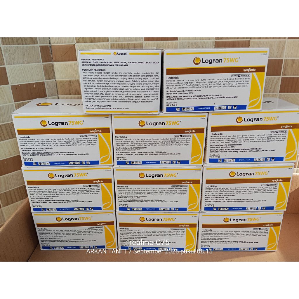HERBISIDA LOGRAN 75 WG 1,5 GRAM 1 BOX ISI 50 PCS SYNGENTA