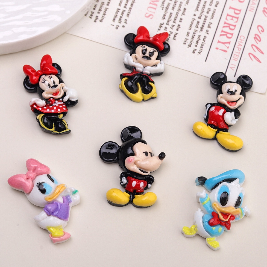 RESIN CLAY DISNEY MICKEY MINIE DONALD DAISY TANPA LUBANG