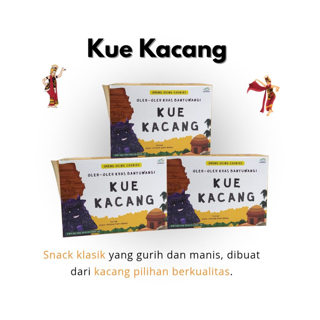 

Pawonkoe Kue Kacang kemasan kotak 200gran