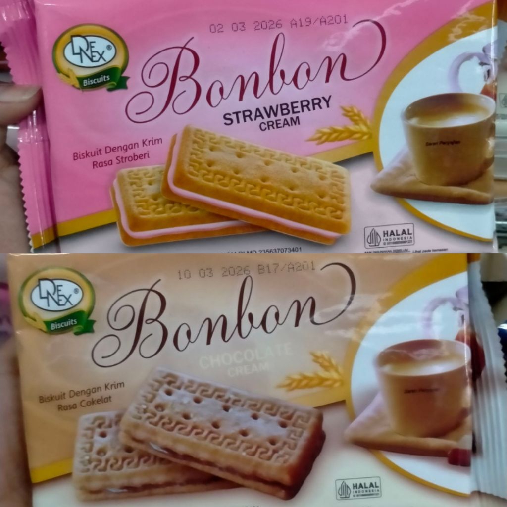 

Denex Bonbon Biskuit Krim 200 Gr Coklat Strawberry