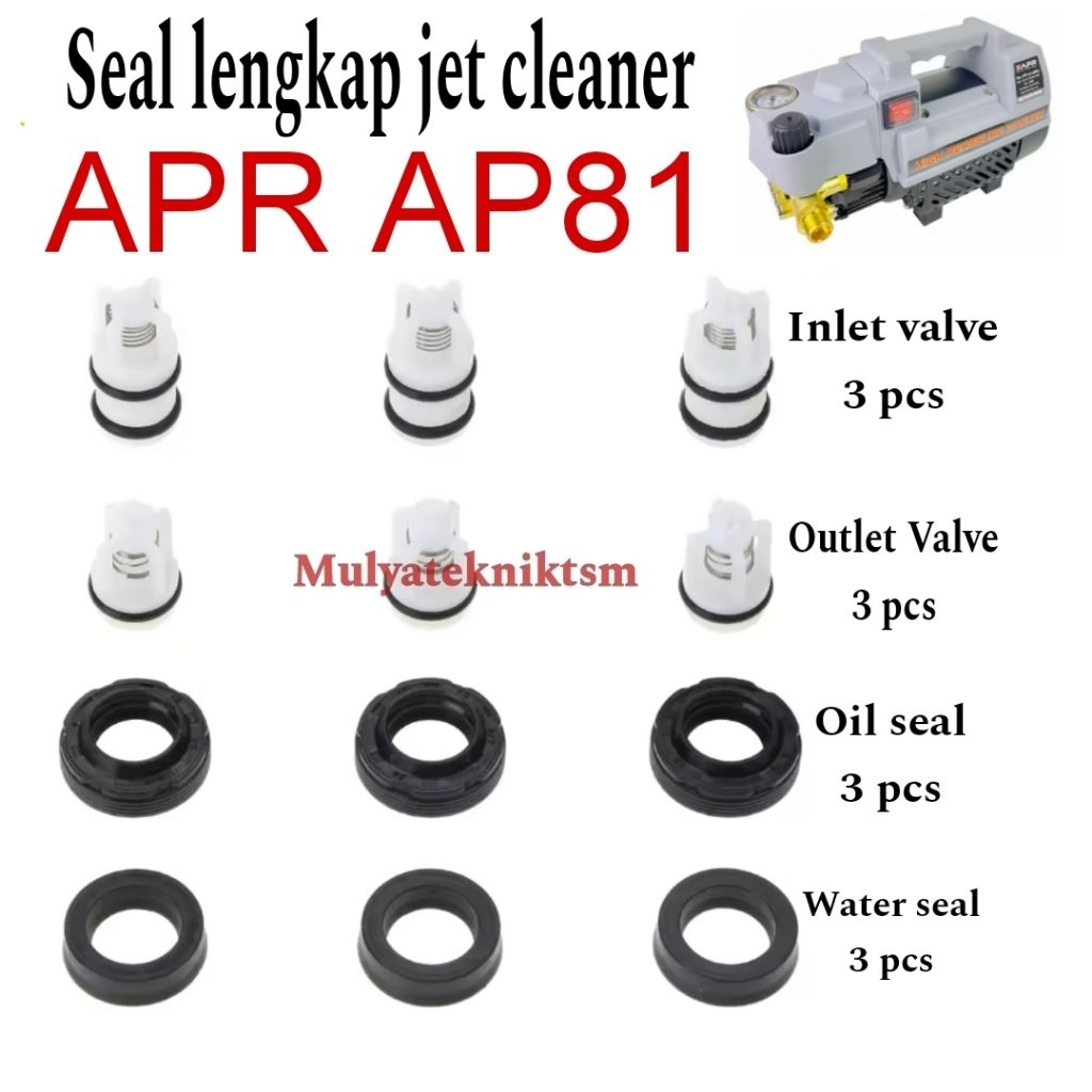Water seal jet cleaner APR AP81 Oil seal jet cleaner APR AP81 Inlet valve APR AP81
