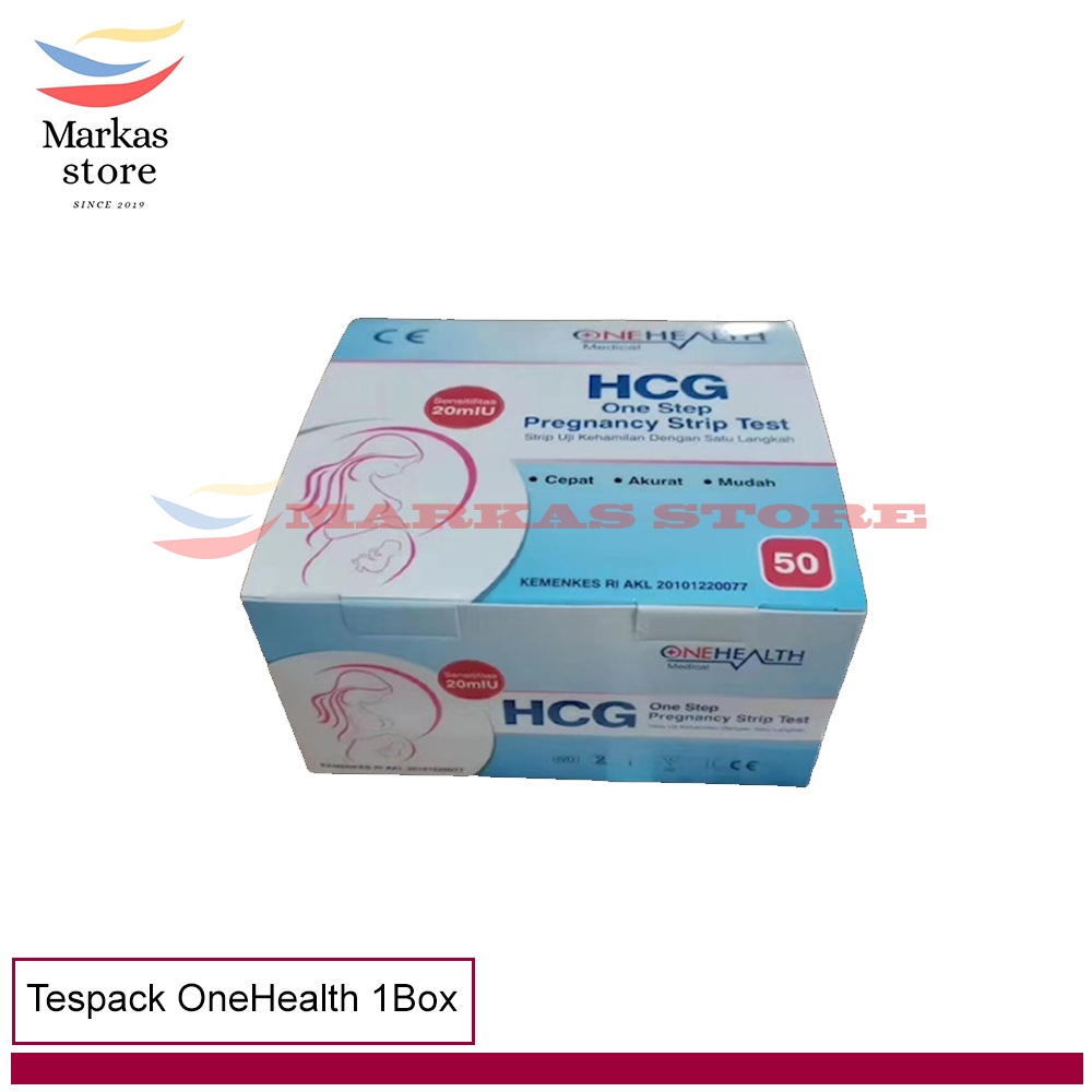OneHealth Test Pack 1box Per Box isi 50 Pcs Tes Hamil Strip Tespack Kehamilan HCG Pregnancy