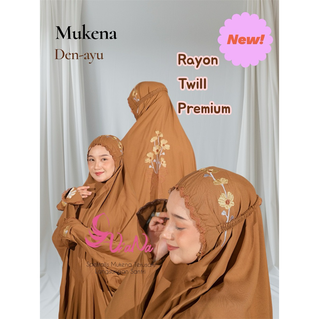 MUKENAH DEWASA TERUSAN RAYON TWILL BORDIR BENANG