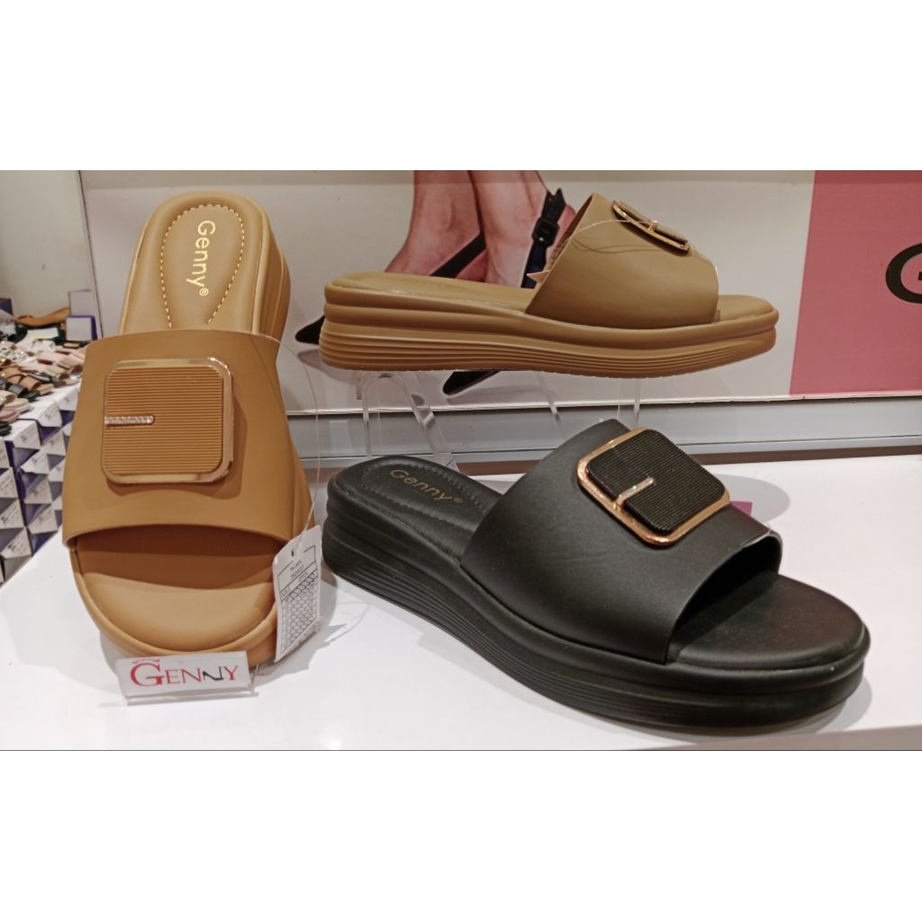 SANDAL WEDGES WANITA MERK GENNY ORIGINAL