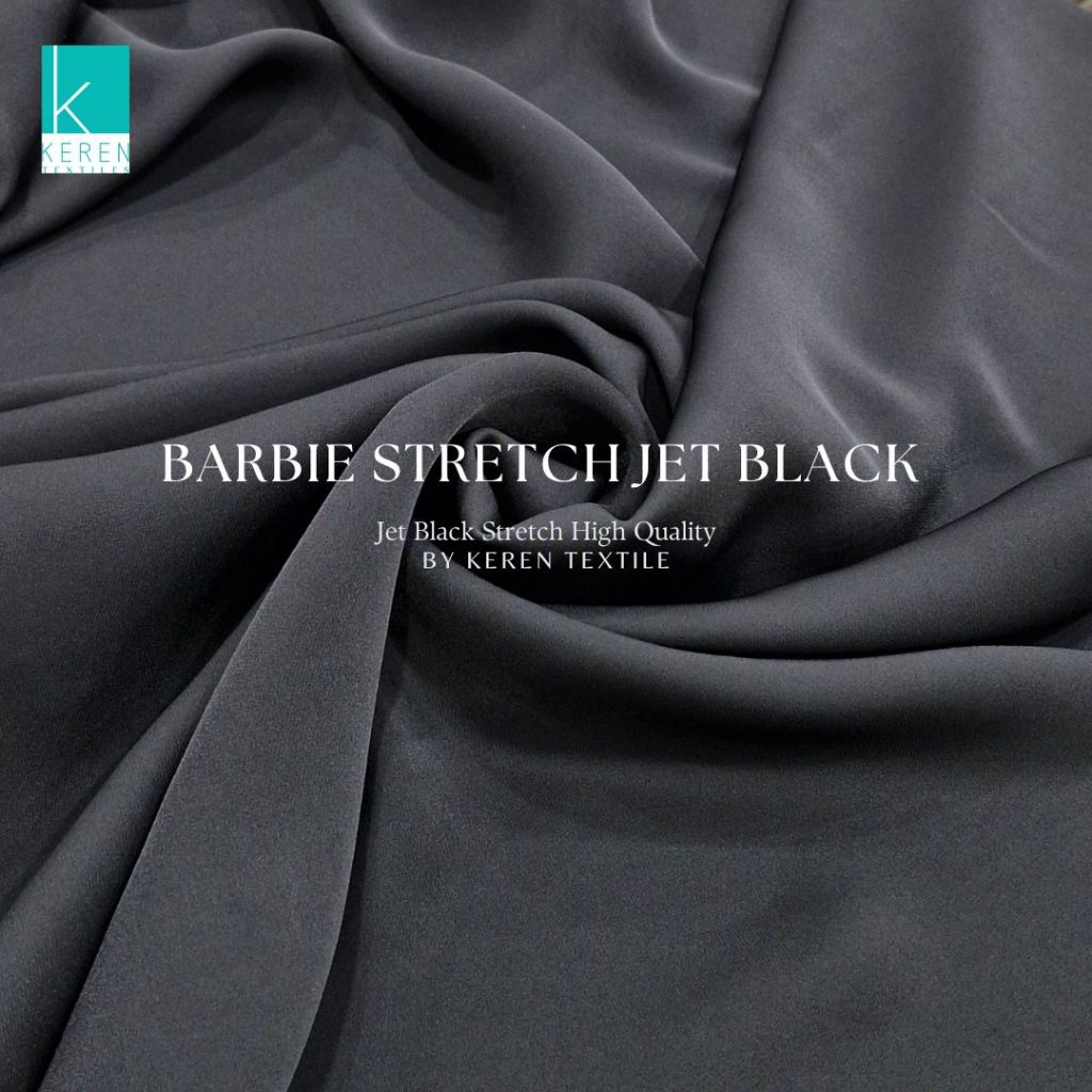 KAIN JET BLACK STRETCH (Kain Jet Black untuk Abaya, Celana)