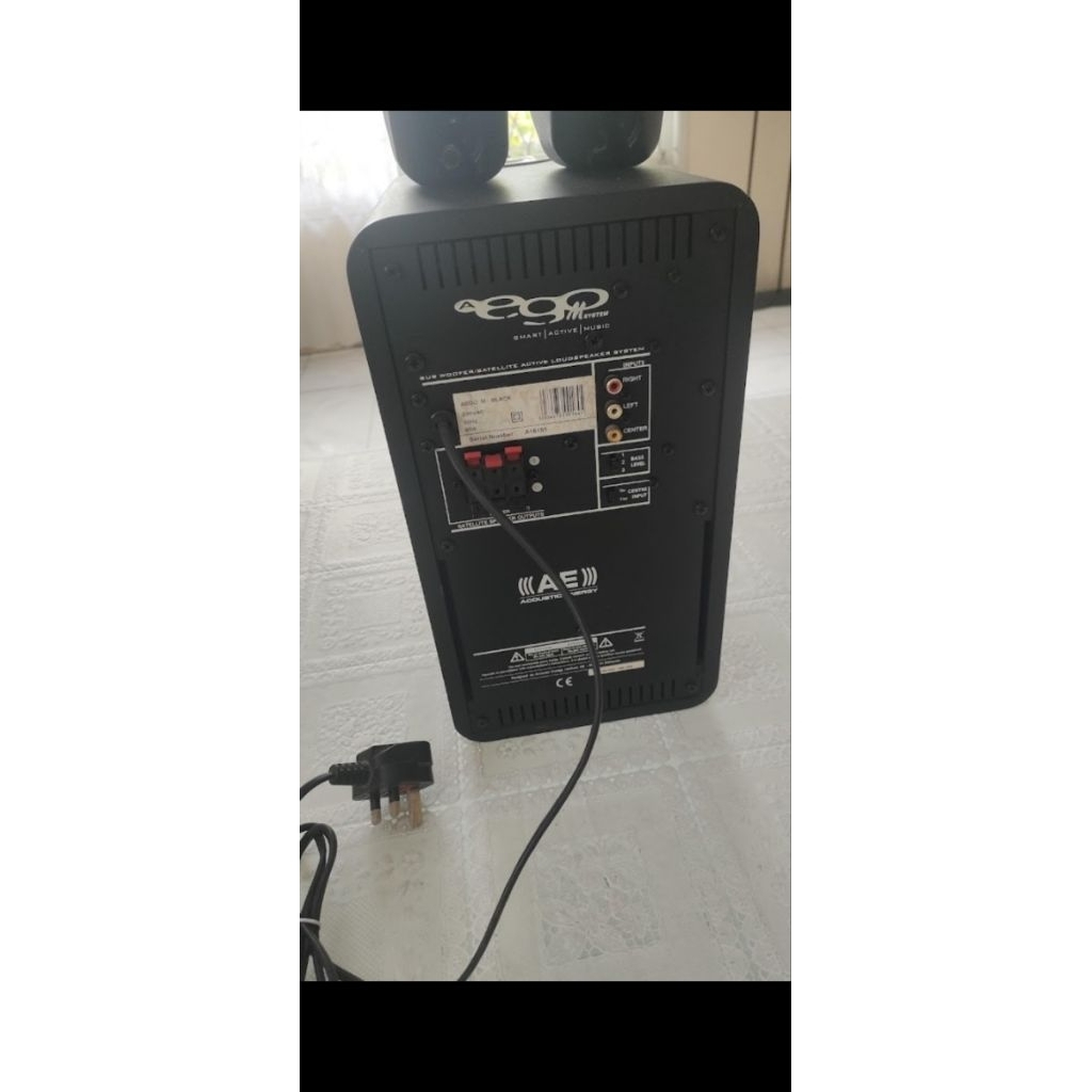 Speaker Acoustic energy Aego M .