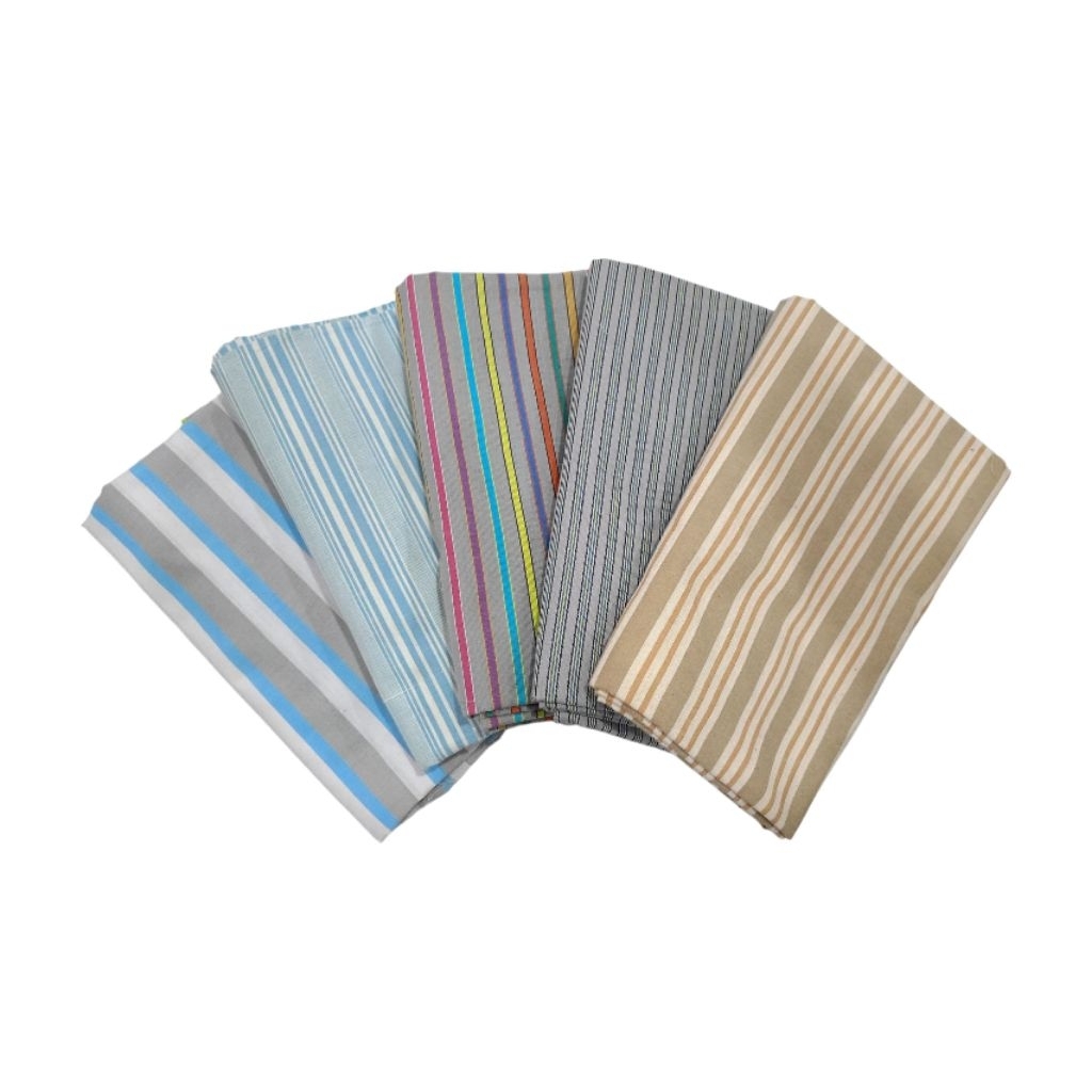 Kain Lurik Garis Nuansa Pastel Prasojo