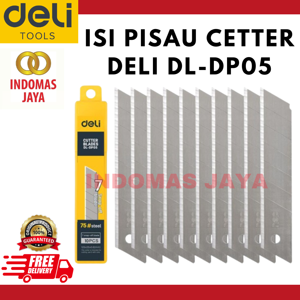

Deli Cutter / Isi Ulang Cutter SK5 10pcs Tajam Dan Anti Karat EDL-DP05