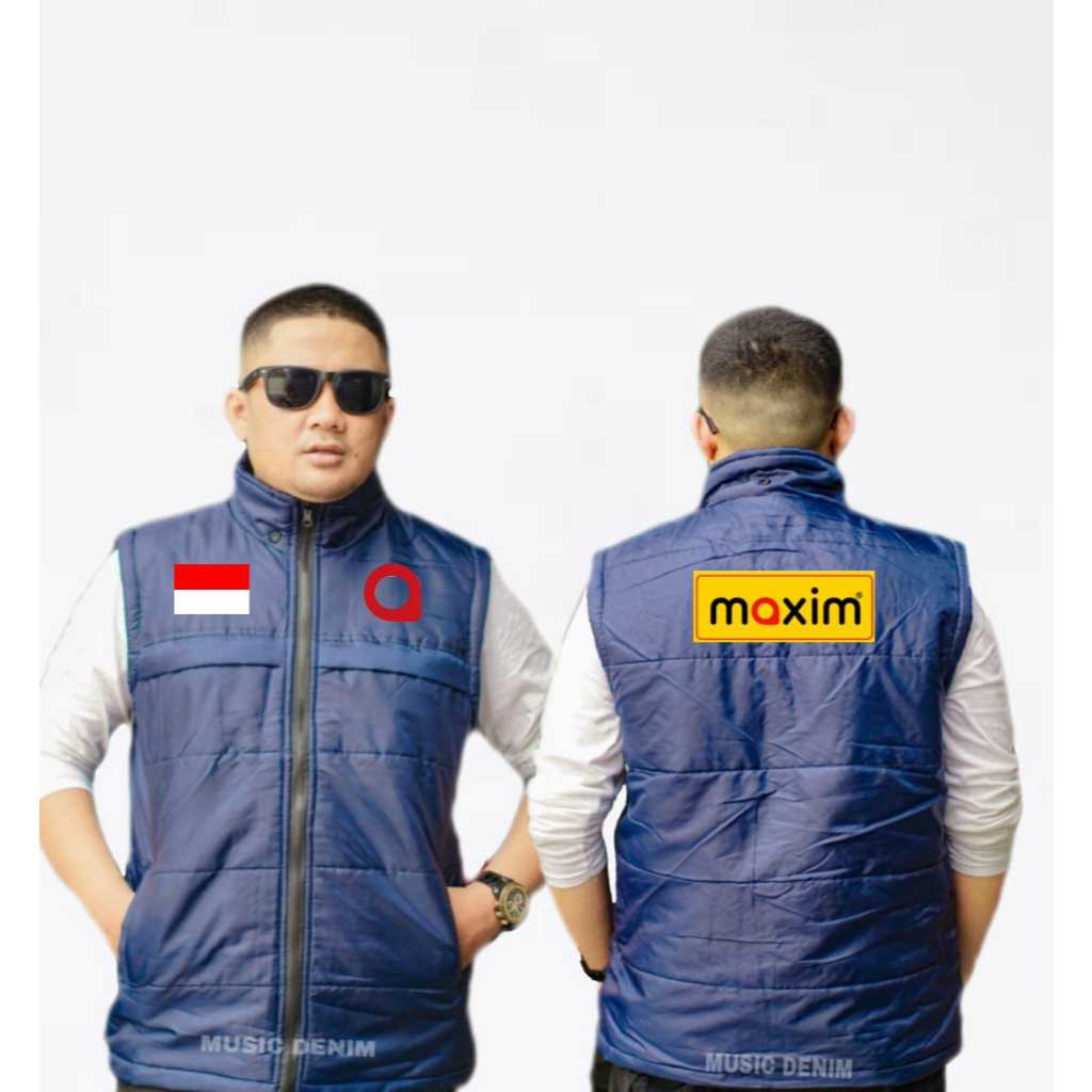 Rompi Button Nevy Sablon Ojol grab, grabfood, gojek, gofood, shopee express, shopee food, maxim, ind