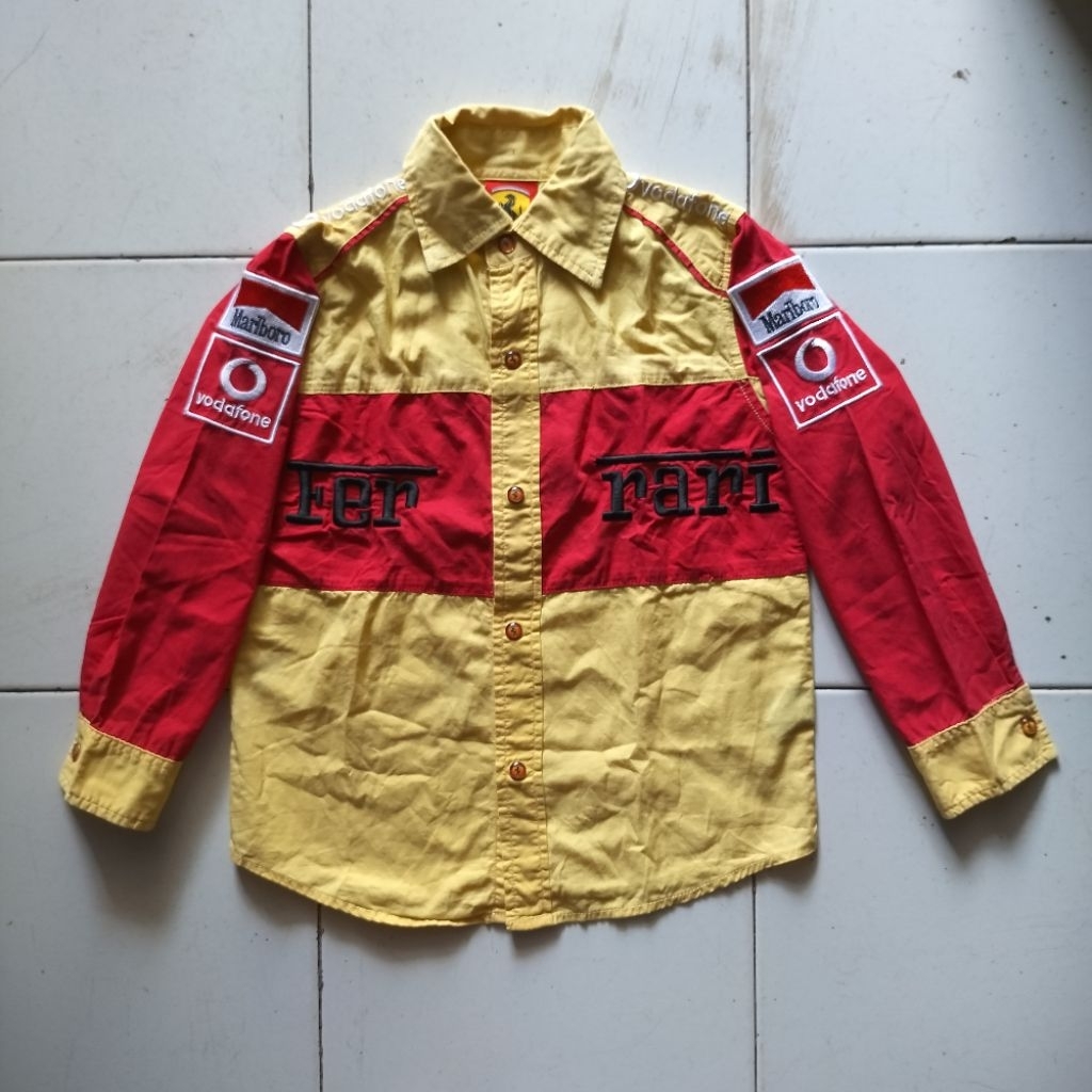 Workshirt Anak Ferrari Vintage Michael Schumacher Original Official Merchandise Scuderia Ferrari F1 