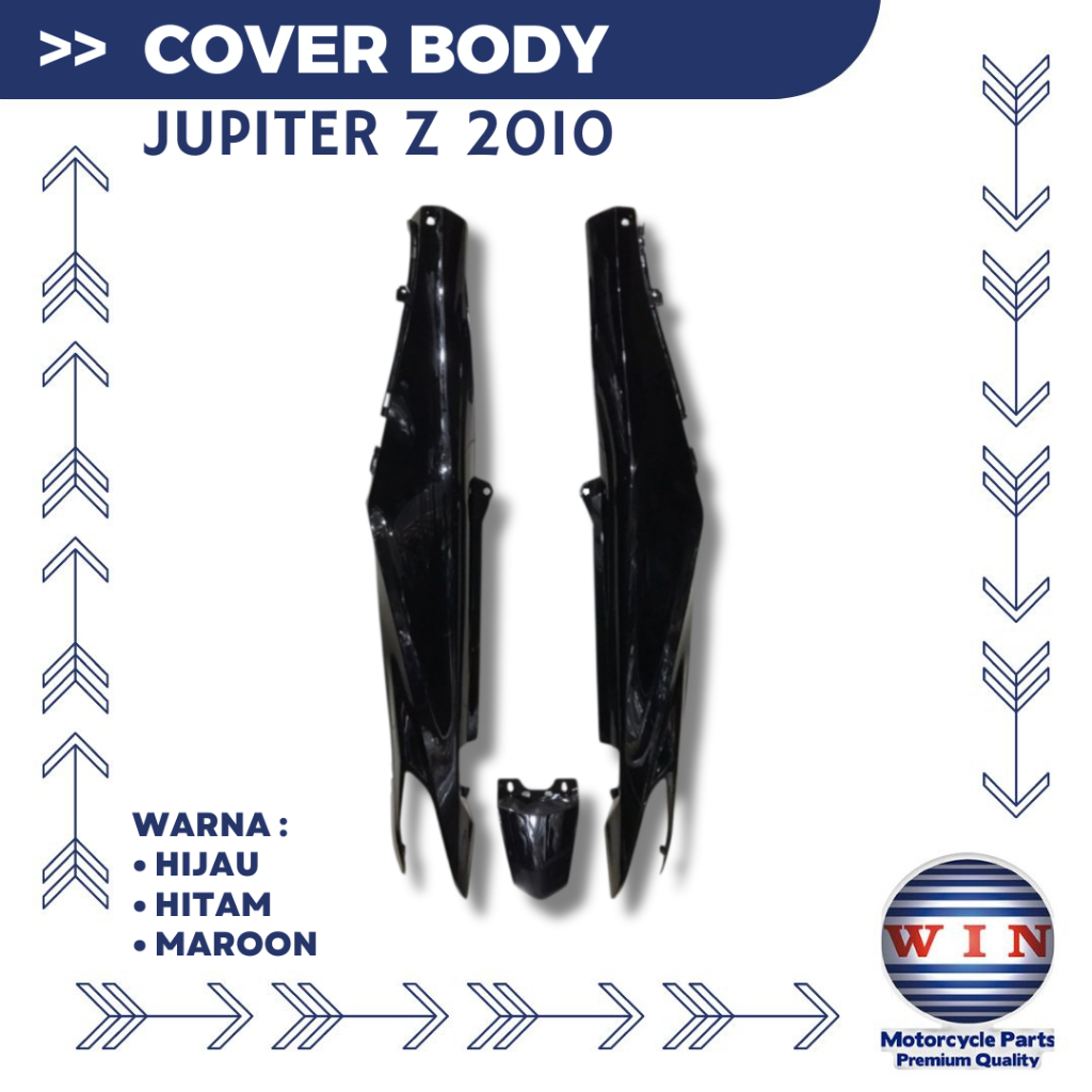 Cover Body Besar Tebeng Samping Belakang Set Yamaha Jupiter Z Robot 2010 Merk WIN