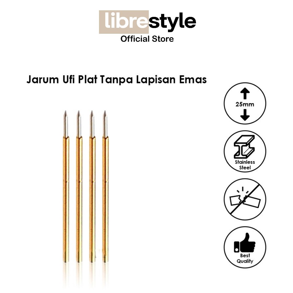 Test Probe Alat Software Jarum Ufi Tanpa Lapisan Emas Plated Spring