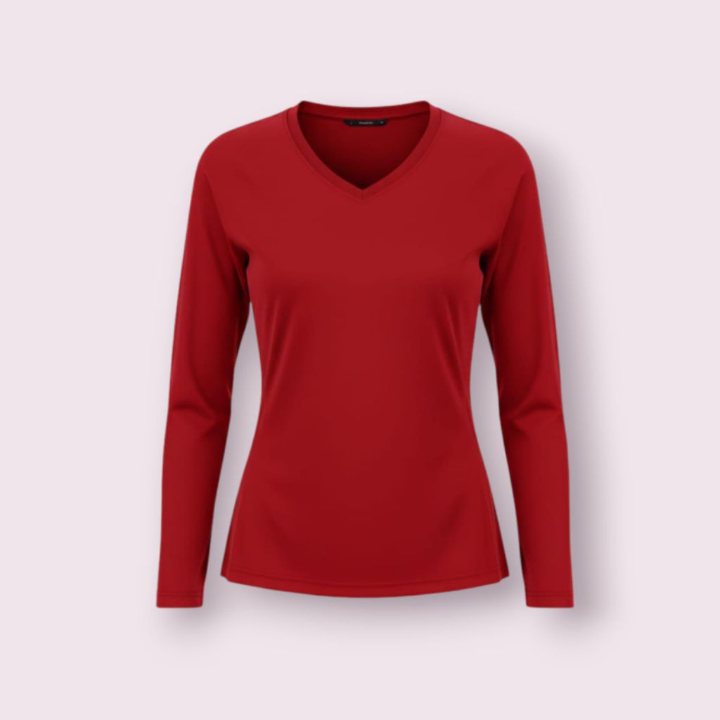 kaos olahraga atasan wanita polos lengan panjang