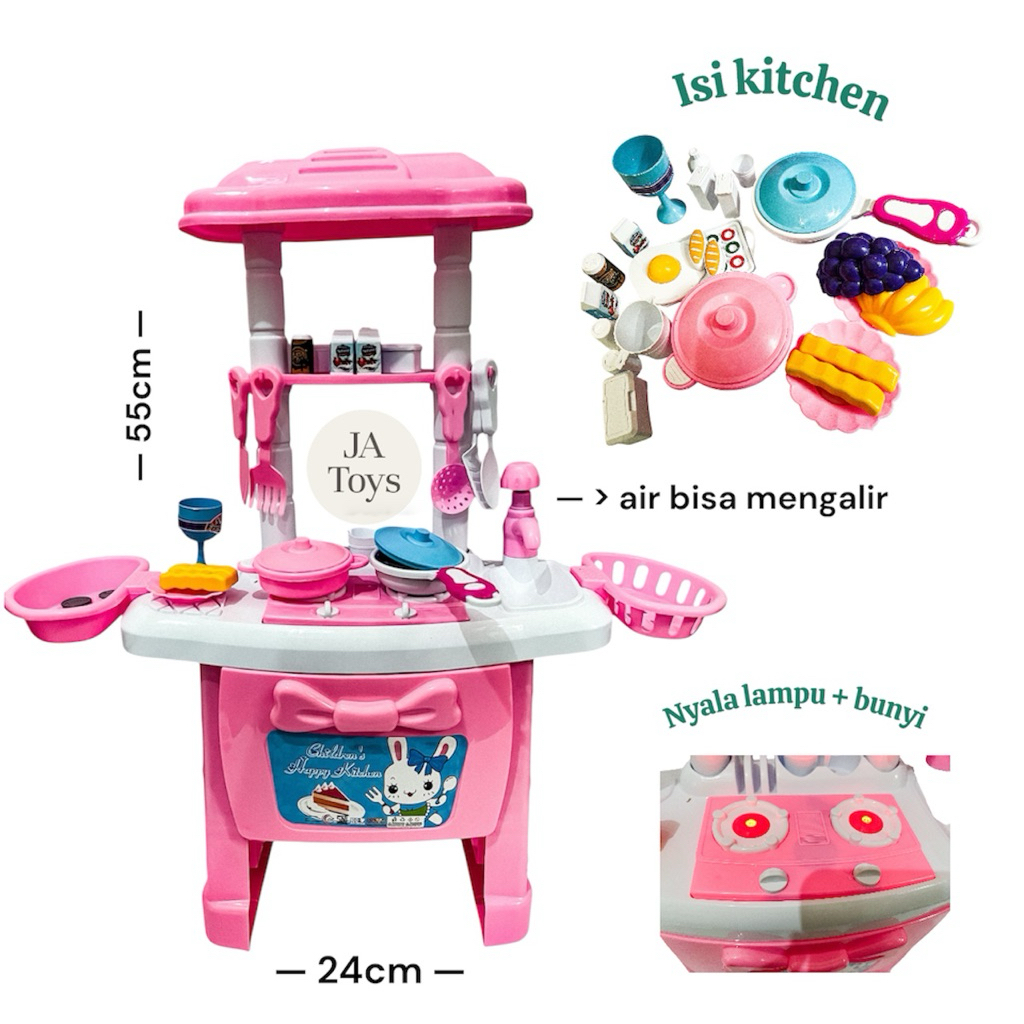 +FK 111 - Mainan Meja Kompor Bisa Nyala dan Bunyi Suara ada Keran wastafel FK111