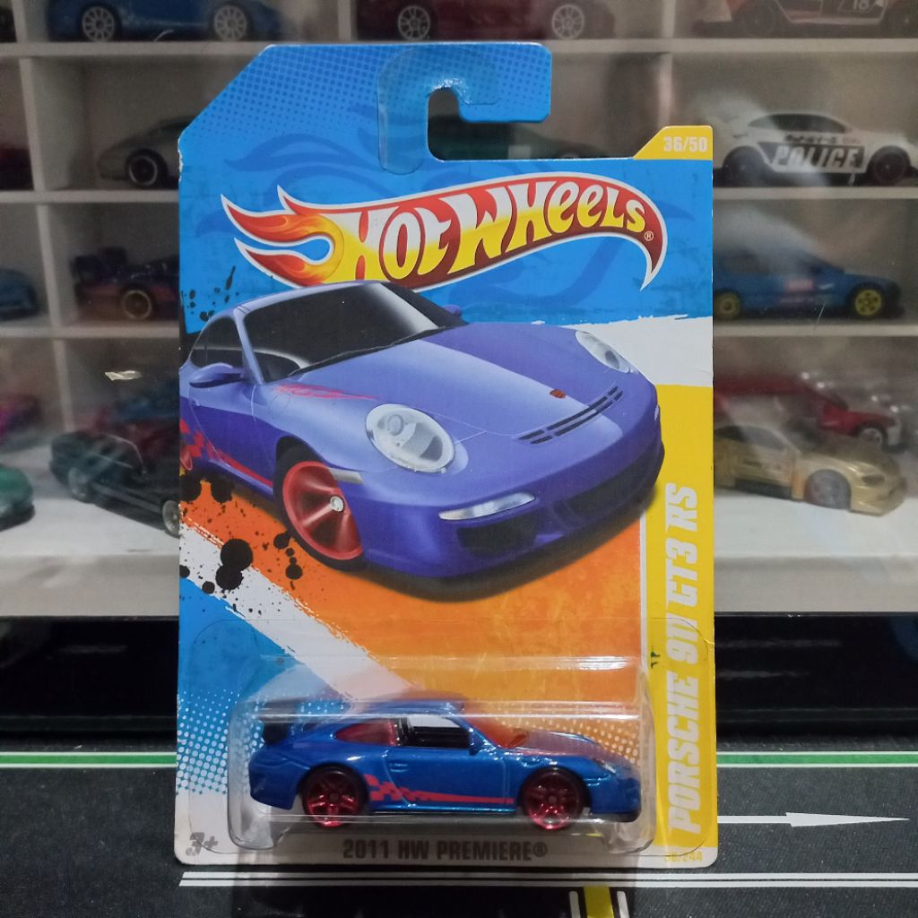 Hot Wheels Porsche 911 GT3 RS Biru 2011 Hw Premiere