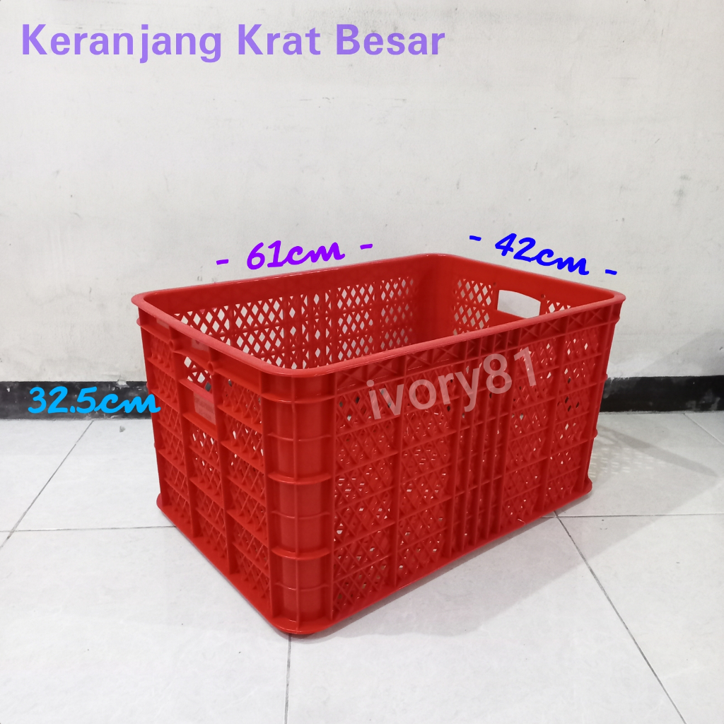 Krat industri keranjang serbaguna keranjang barang krat rak piring bak ikan plastik