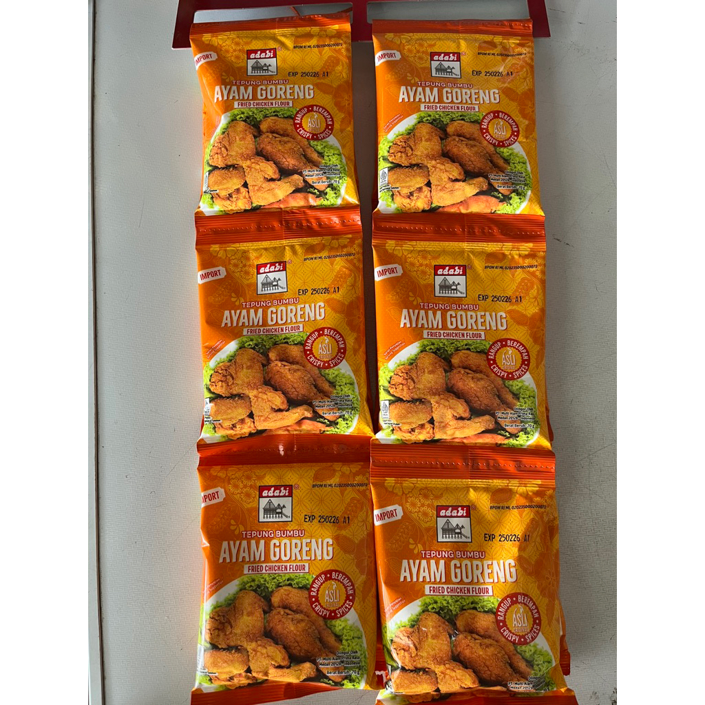 

Tepung Bumbu Ayam Goreng Adabi 70gr