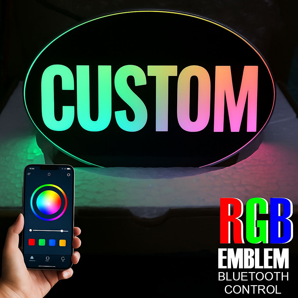 Lampu RGB Emblem Mobil Aksesoris Mobil Variasi Mobil Lampu Led Mobil Remote Control Mobil Logo Custo